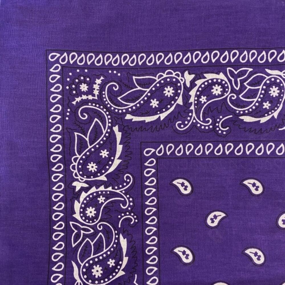 Dark Purple Western Southwestern Cotton Bandana Scarf
